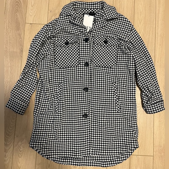 Zara plaid checked oversized shacket - Picture 4 of 5
